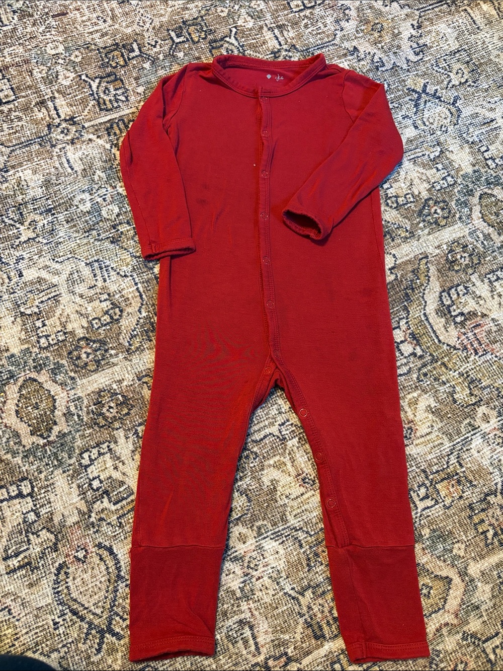 Red snap romper